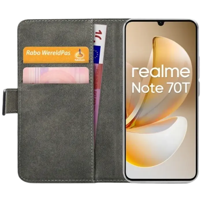 Mobilize Mobilize PU-Leren Book Case Zwart voor Realme Note 70T