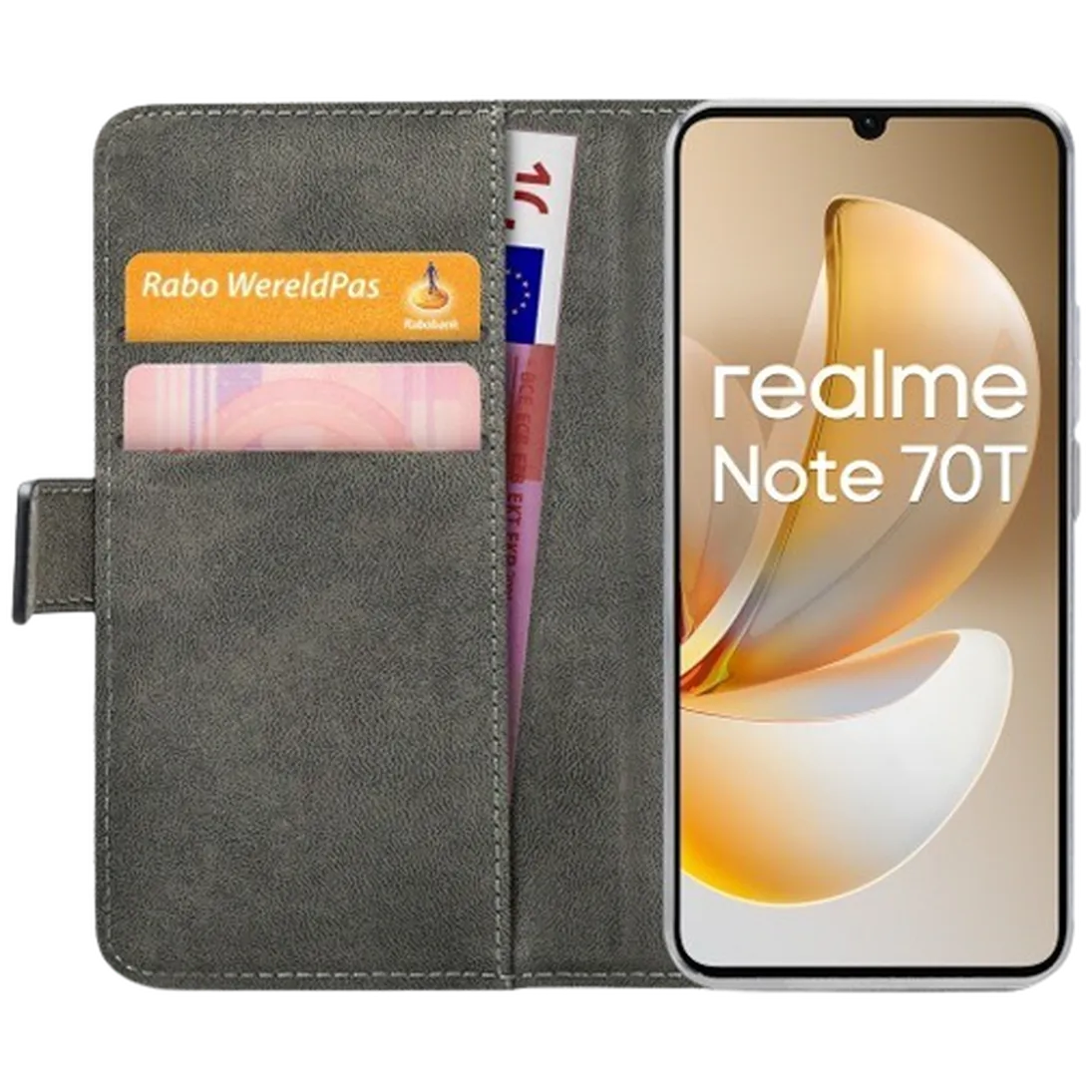 Mobilize Mobilize PU-Leren Book Case Zwart voor Realme Note 70T