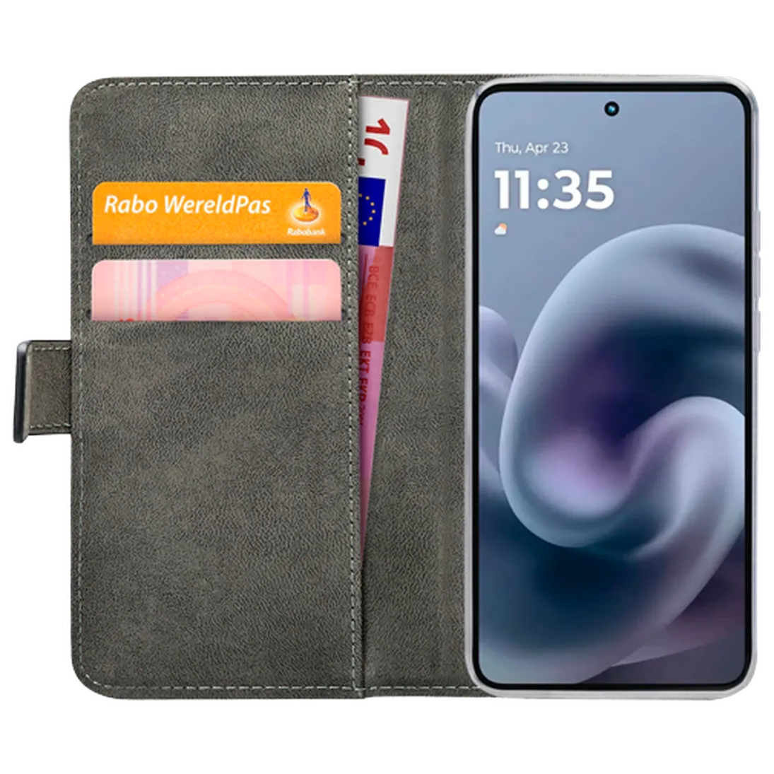 Mobilize Mobilize Classic Gelly Wallet Book Case Motorola Moto G86 Power 5G - Zwart