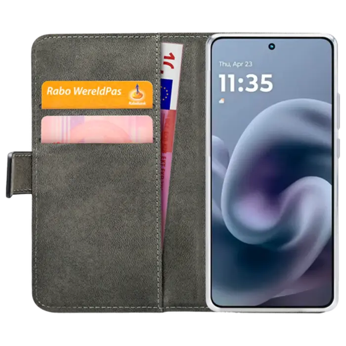 Mobilize Mobilize PU-Leer Book Case Zwart voor Motorola Moto G86 5G