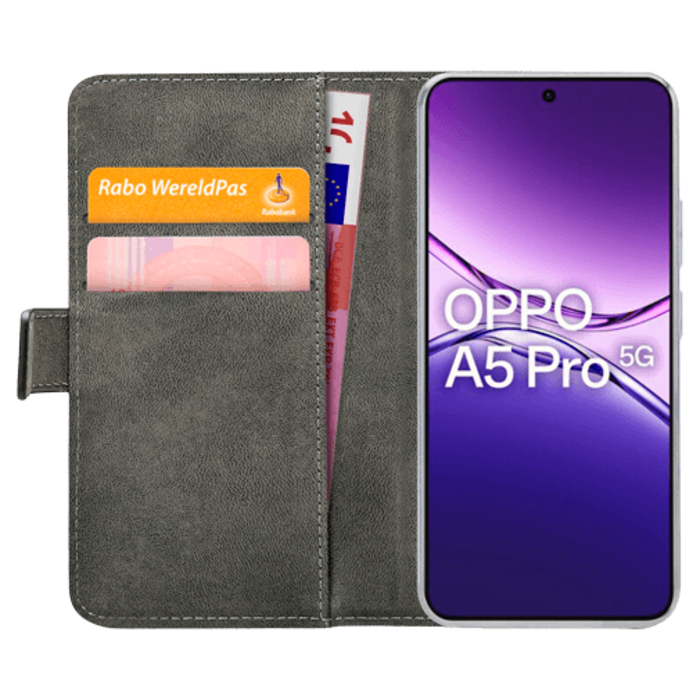 Mobilize Mobilize Classic Gelly Wallet Book Case OPPO A5 Pro 5G - Zwart