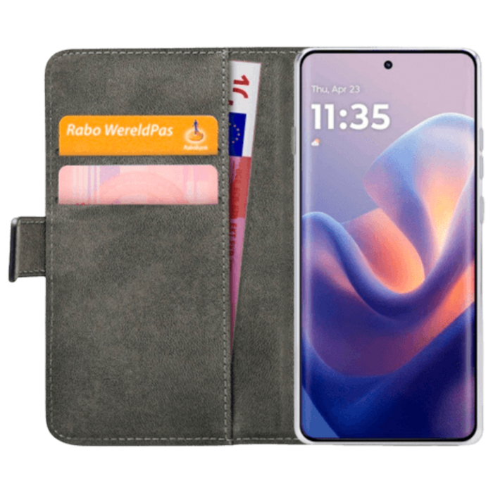 Mobilize Mobilize PU-Leren Book Case voor Motorola Edge 60 Pro - Zwart