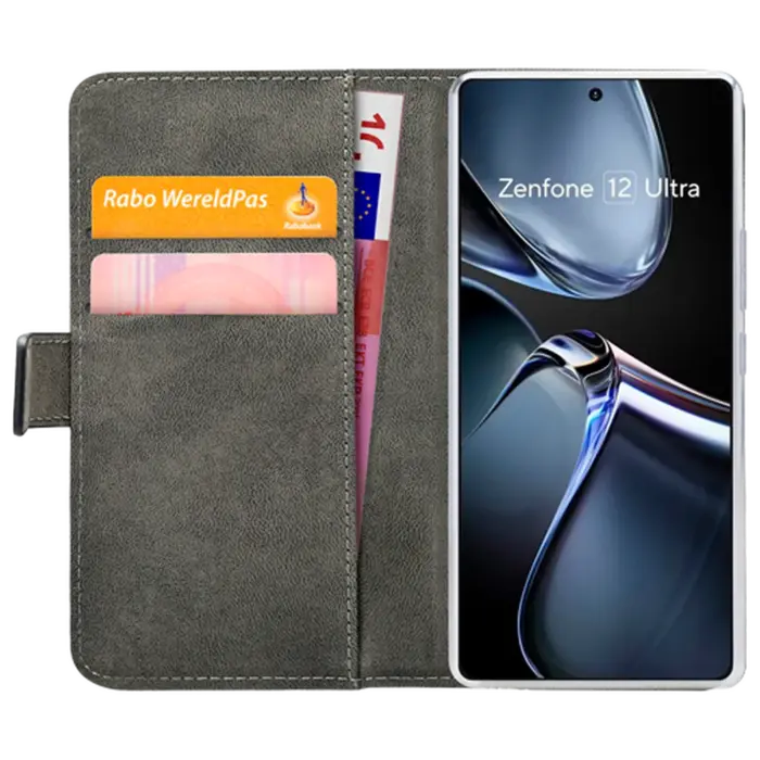 Mobilize Mobilize Classic Gelly Wallet Book Case voor Asus Zenfone 12 Ultra - Zwart