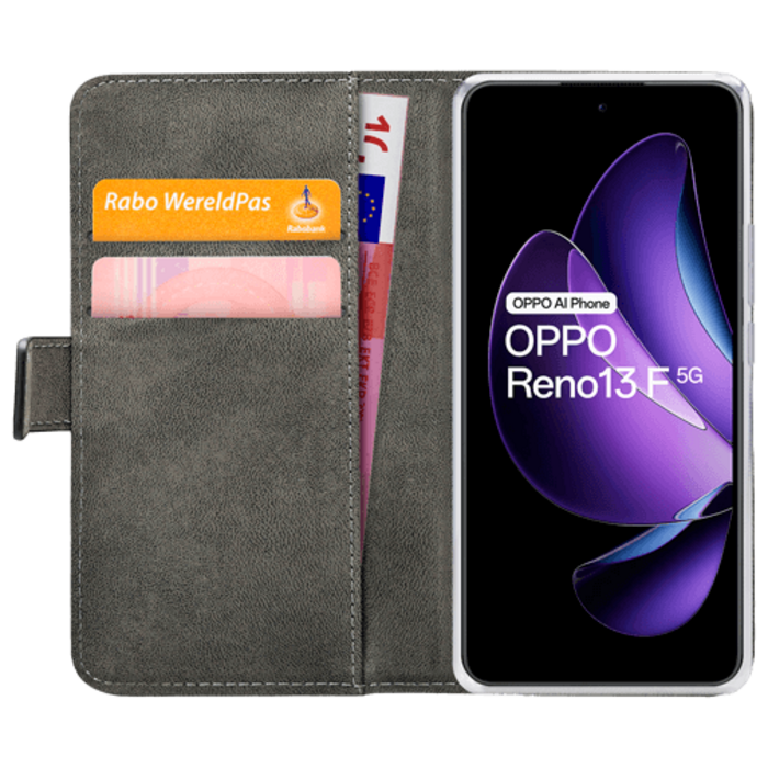 Mobilize Mobilize PU-Lederen Book Case OPPO Reno13 F - Zwart