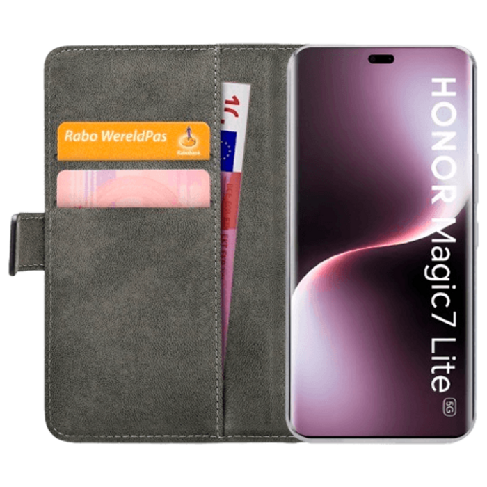 Mobilize Mobilize Classic Gelly Wallet Book Case Honor Magic7 Lite - Zwart