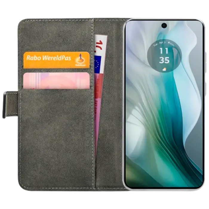 Mobilize Mobilize Classic Gelly Wallet Book Case Motorola Moto E14 4G - Zwart