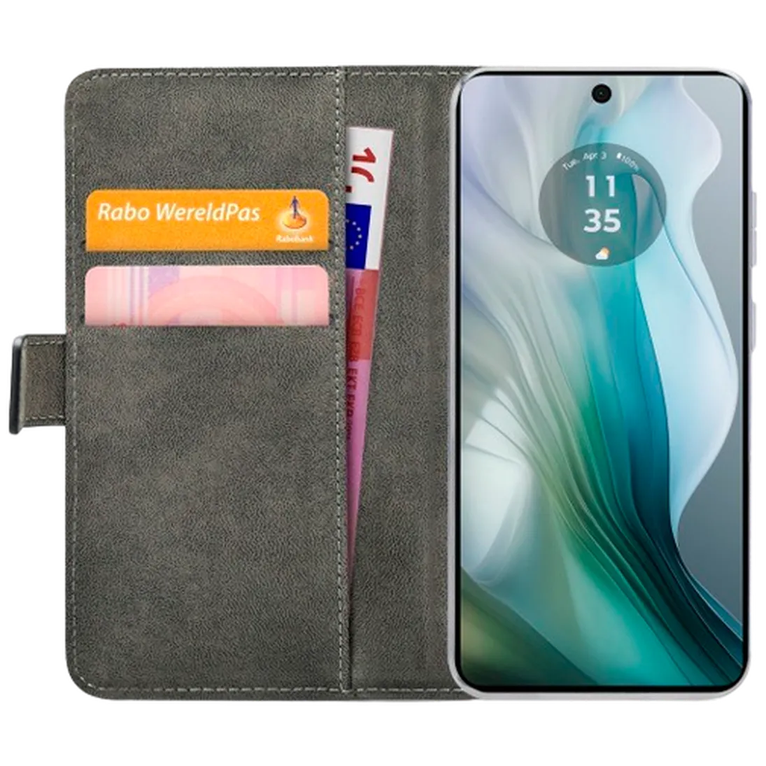 Mobilize Mobilize Classic Gelly Wallet Book Case Motorola Moto E14 4G - Zwart