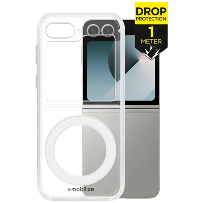 Mobilize Mobilize MagSafe Naked Protection Case Transparant voor Samsung Galaxy Z Flip 6