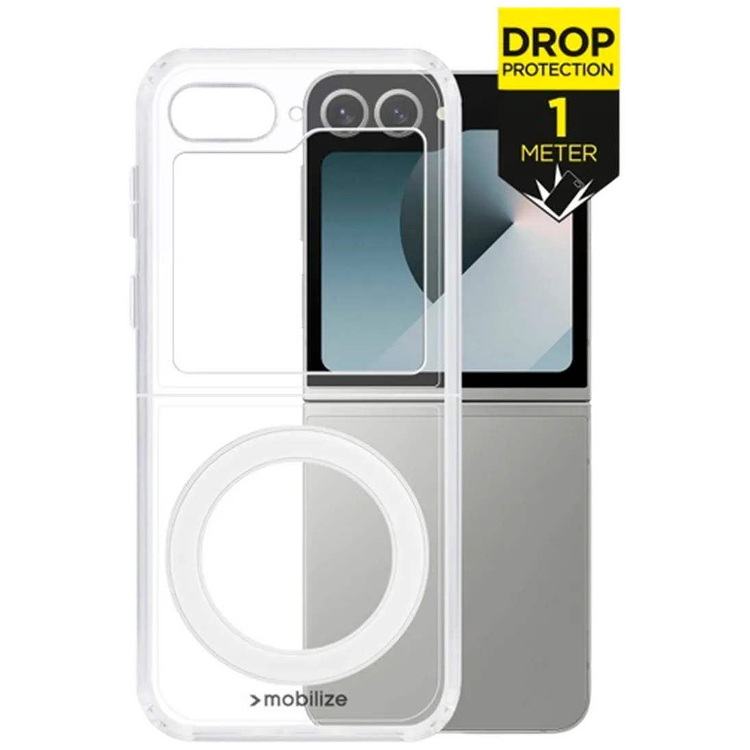 Mobilize Mobilize MagSafe Naked Protection Case Transparant voor Samsung Galaxy Z Flip 6