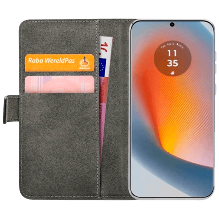 Mobilize Mobilize Classic Gelly Wallet Book Case Motorola Edge 50 Fusion - Zwart