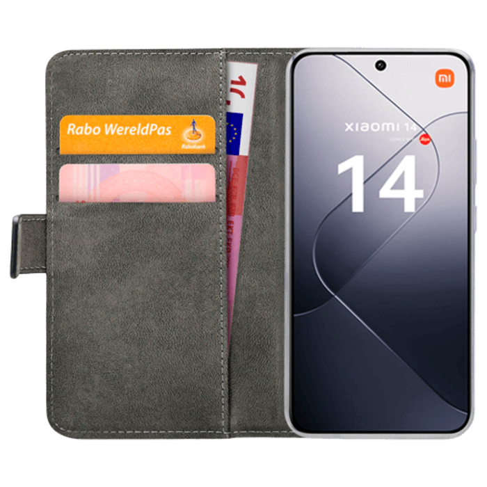 Mobilize Mobilize Classic Gelly Wallet Book Case Xiaomi 14 - Zwart