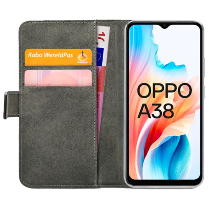 Mobilize Mobilize Classic Gelly Wallet Book Case voor OPPO A18 / A38 - Zwart