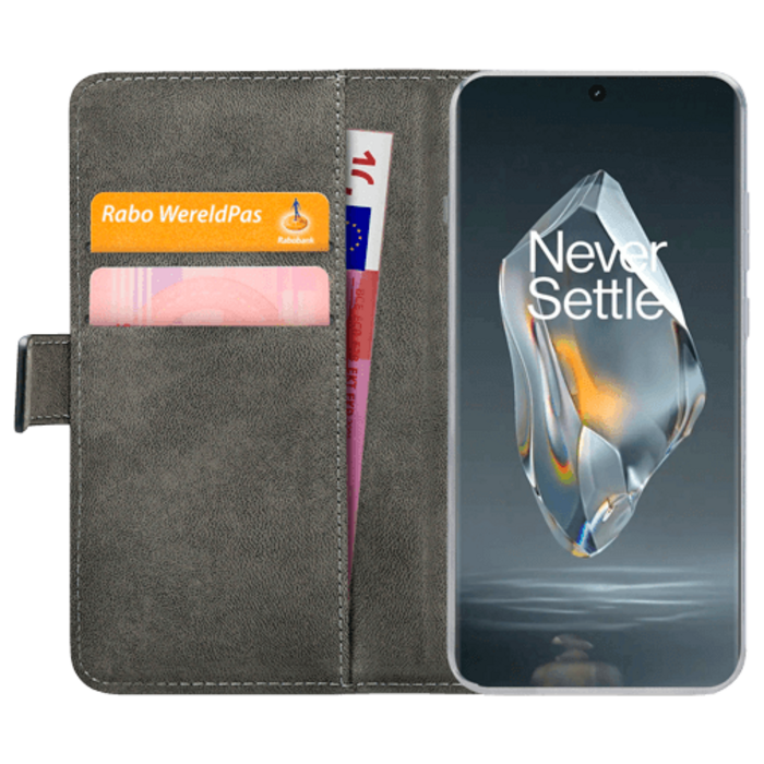 Mobilize Mobilize Classic Gelly Wallet Book Case voor OnePlus 12R - Zwart