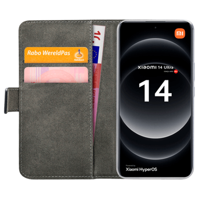 Mobilize Mobilize Classic Gelly Wallet Book Case Xiaomi 14 Ultra - PU-Leer - Zwart