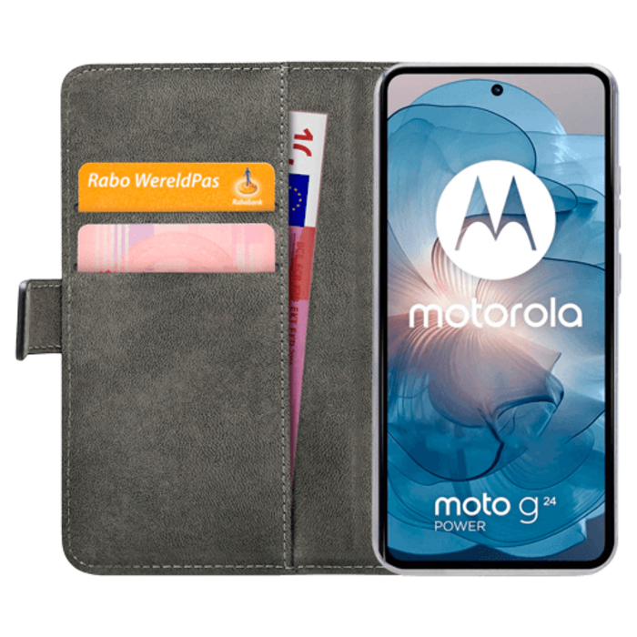 Mobilize Mobilize Classic Wallet Case Zwart - Motorola Moto G04 / G04s / G24 / G24 Power