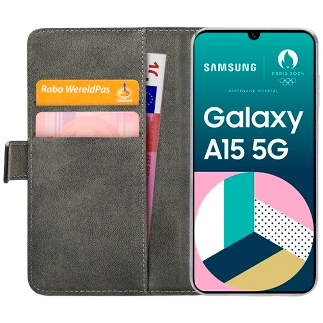 Mobilize Mobilize Classic Gelly Wallet Book Case voor Samsung Galaxy A15 / A15 5G - Zwart