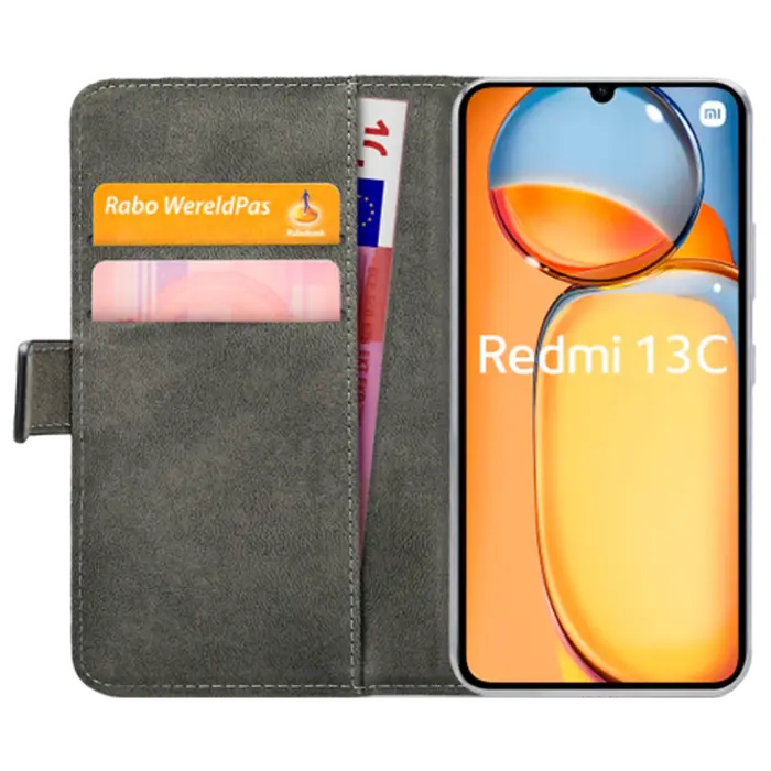 Mobilize Mobilize Classic Gelly Wallet Book Case Xiaomi Redmi 13C - Zwart