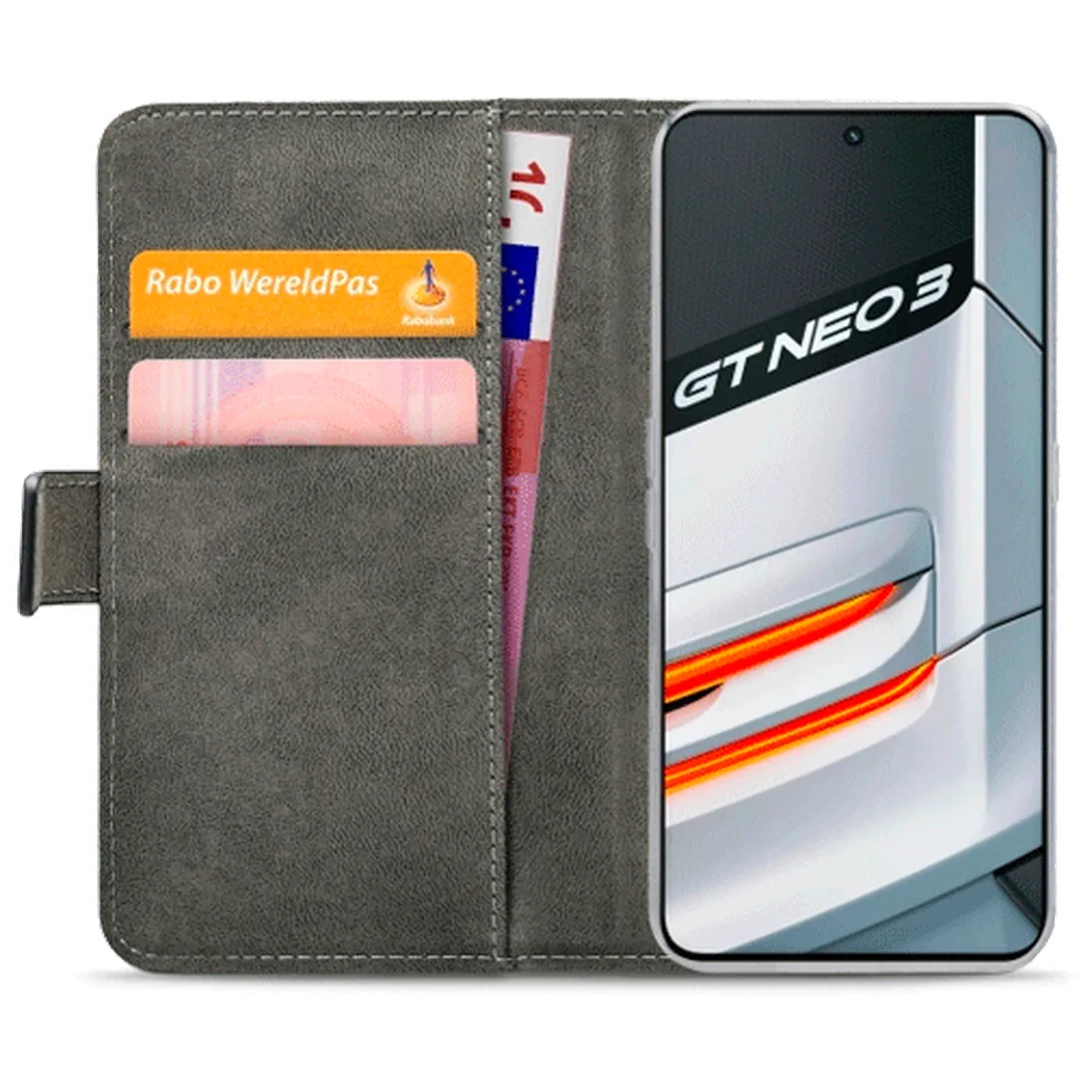 Mobilize Mobilize Classic Gelly Wallet Book Case voor Realme GT Neo3 - Zwart
