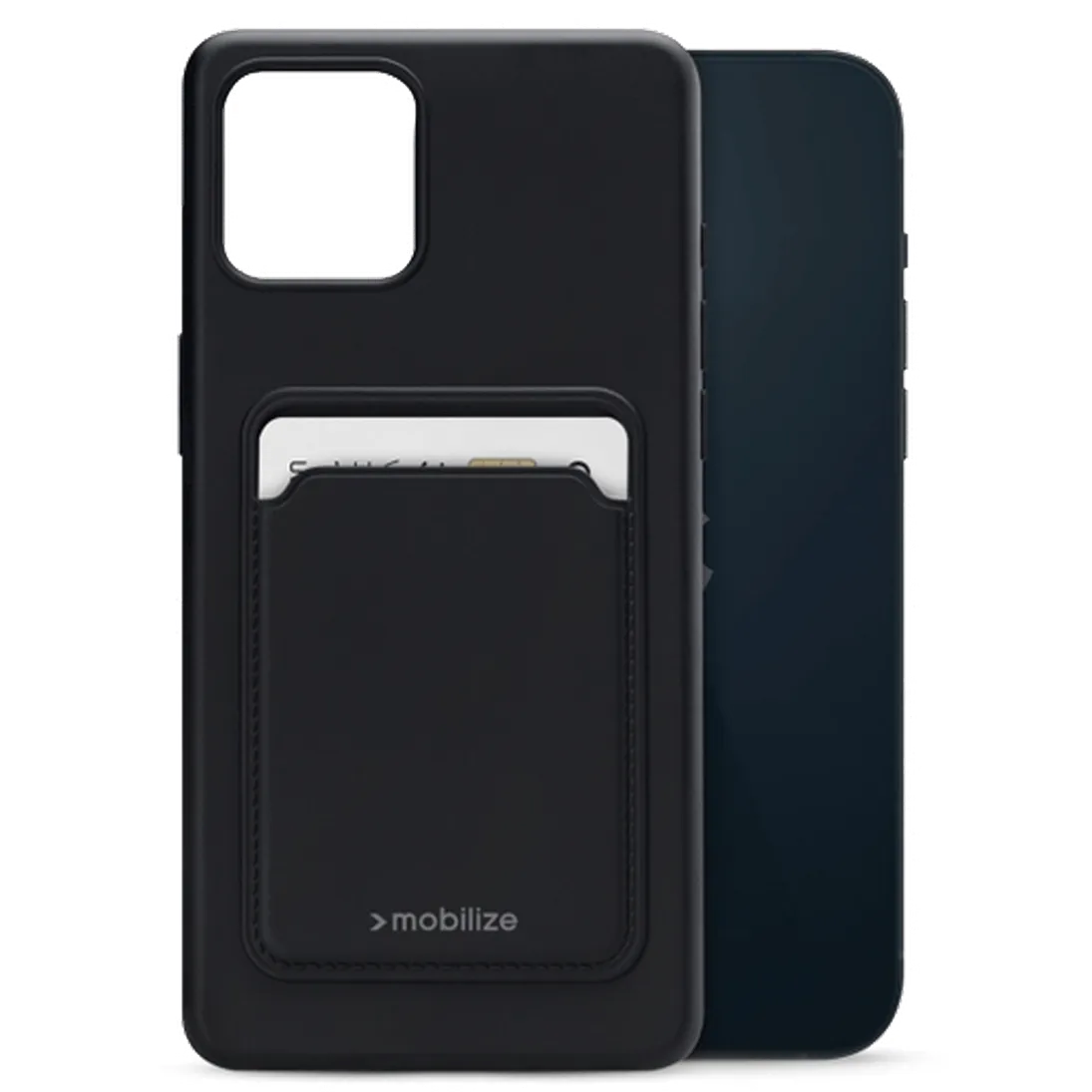 Mobilize Mobilize Cardcase TPU Back Cover voor Apple iPhone 14 Plus - Zwart