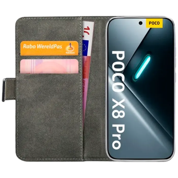 Mobilize Mobilize PU-Leren Book Case voor POCO X8 Pro - Zwart