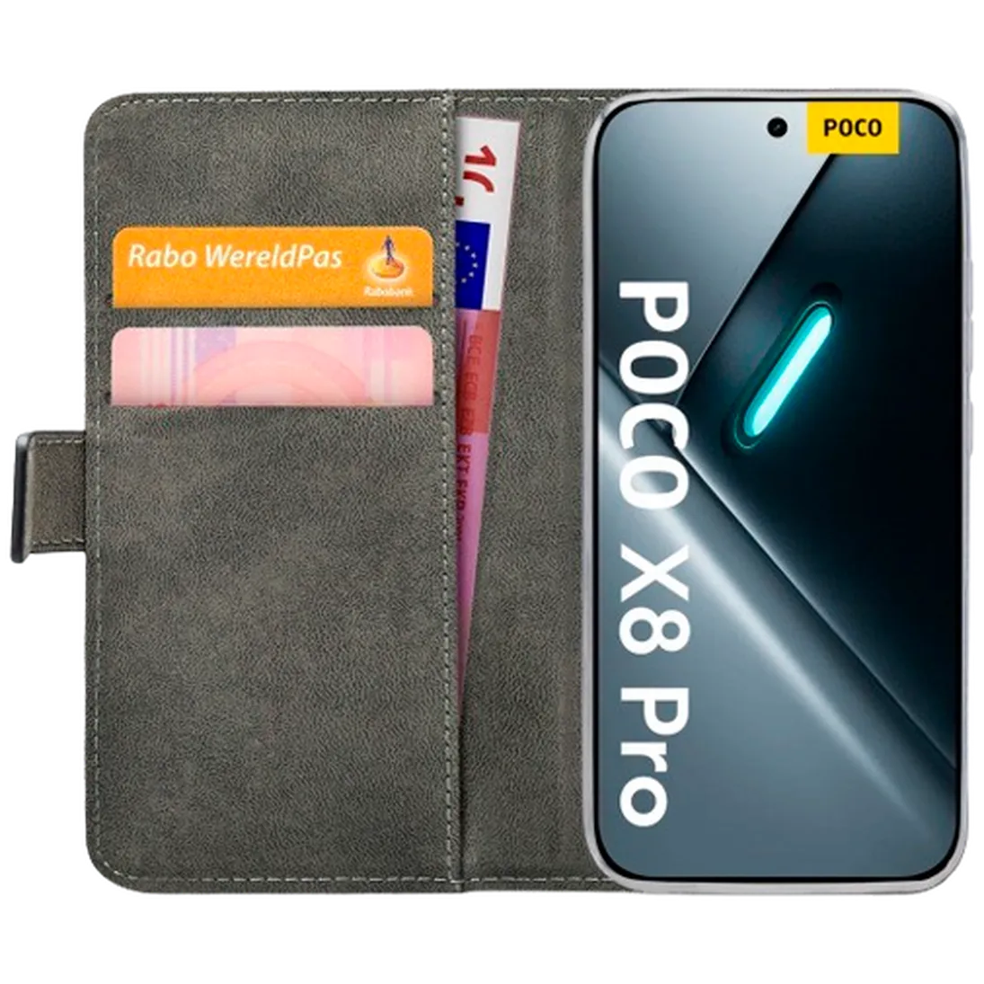 Mobilize Mobilize PU-Leren Book Case voor POCO X8 Pro - Zwart