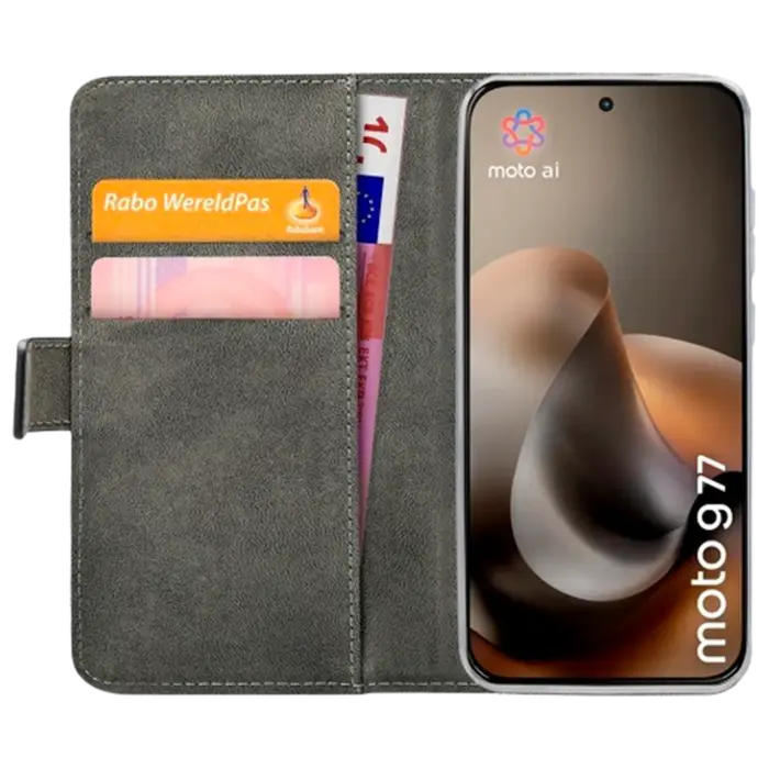 Mobilize Mobilize PU-Leren Book Case Zwart voor Motorola Moto G67 / G77