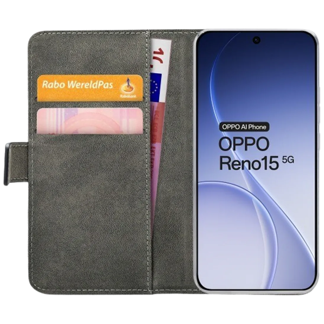Mobilize Mobilize PU-Leren Book Case voor OPPO Reno15 5G - Zwart