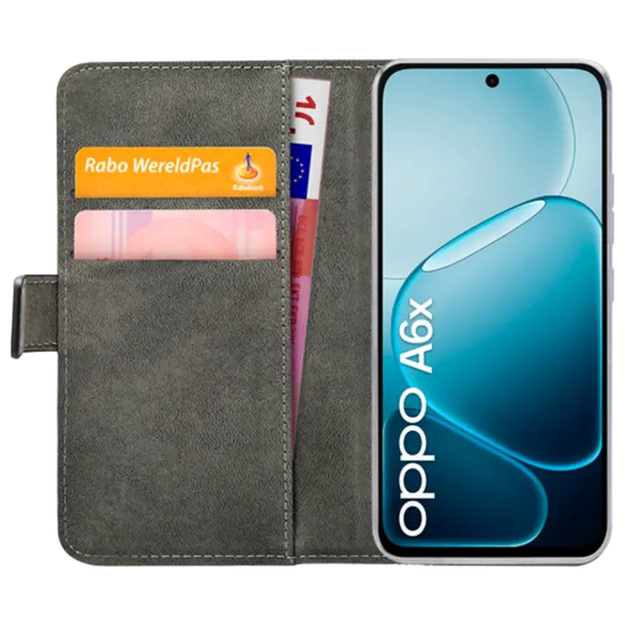 Mobilize Mobilize Book Case OPPO A6x - PU-Leren Portemonnee Hoesje - Zwart