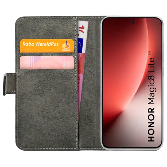 Mobilize Mobilize PU-Leren Book Case Zwart voor Honor Magic8 Lite