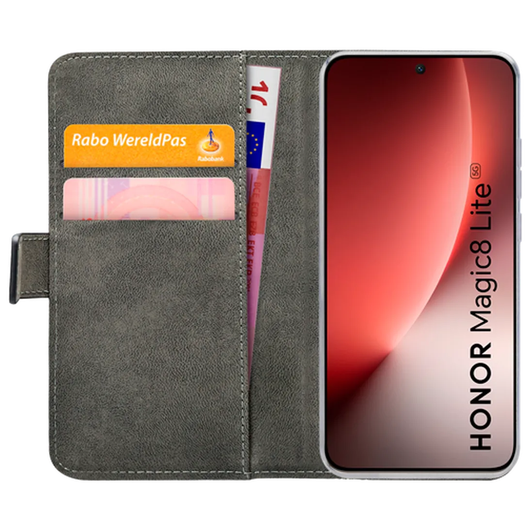 Mobilize Mobilize PU-Leren Book Case Zwart voor Honor Magic8 Lite