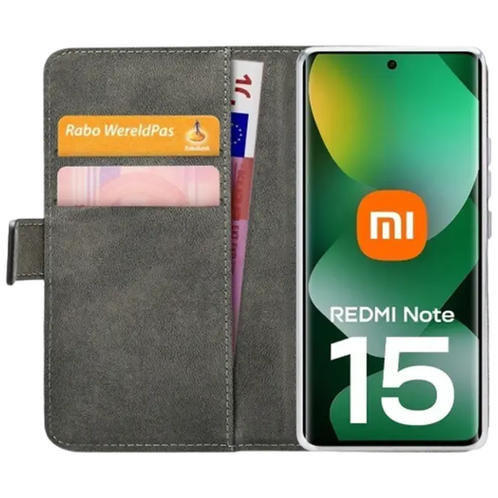 Mobilize Mobilize PU-Leren Book Case voor Xiaomi Redmi Note 15 / Note 15 5G - Zwart