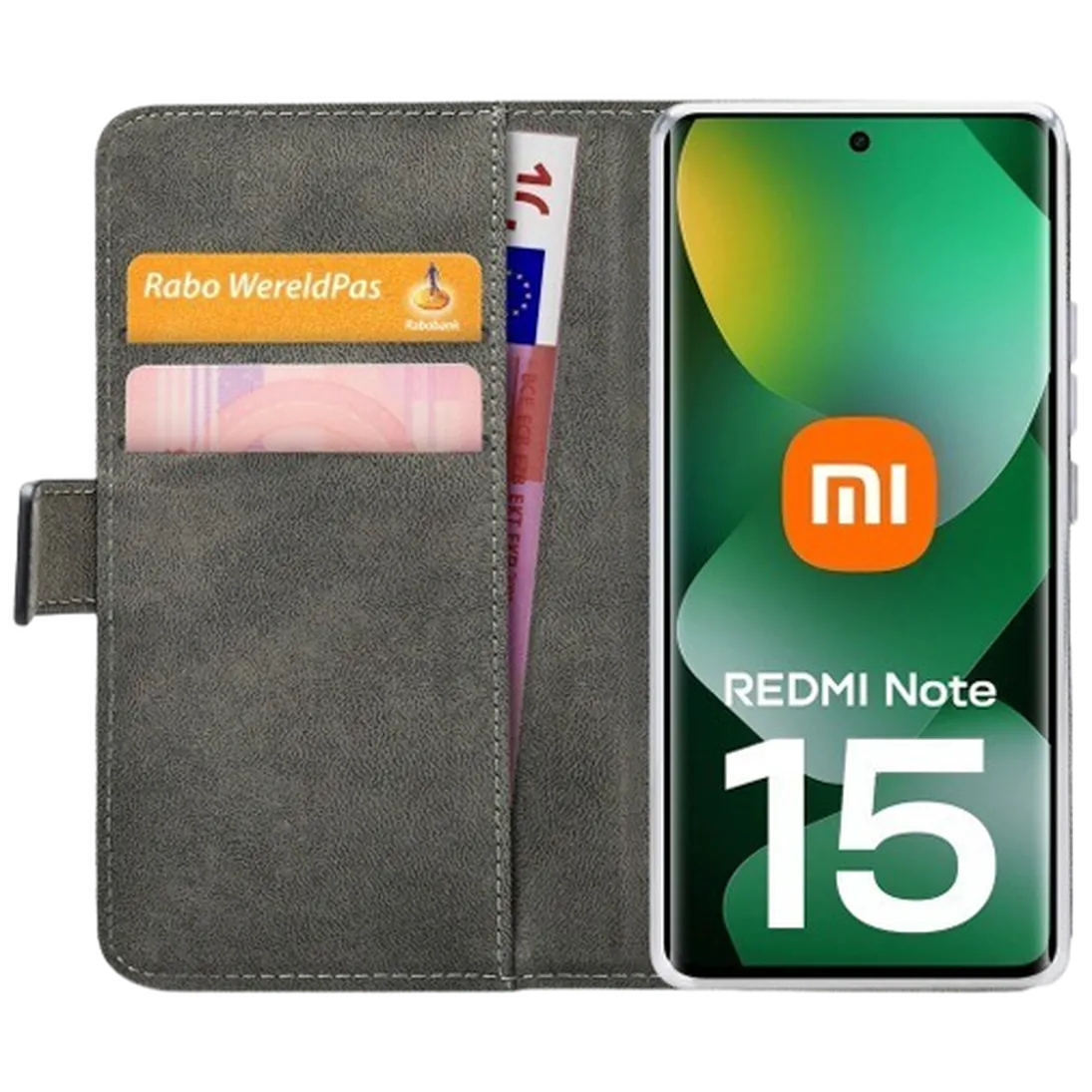 Mobilize Mobilize PU-Leren Book Case voor Xiaomi Redmi Note 15 / Note 15 5G - Zwart