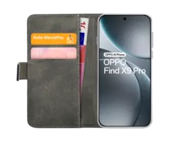 Mobilize Mobilize PU-Lederen Book Case Zwart voor OPPO Find X9 Pro