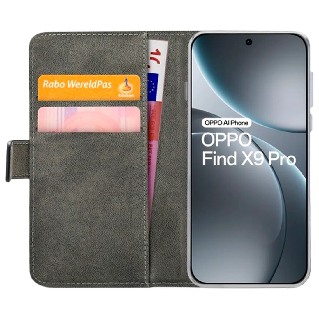 Mobilize Mobilize PU-Lederen Book Case Zwart voor OPPO Find X9 Pro