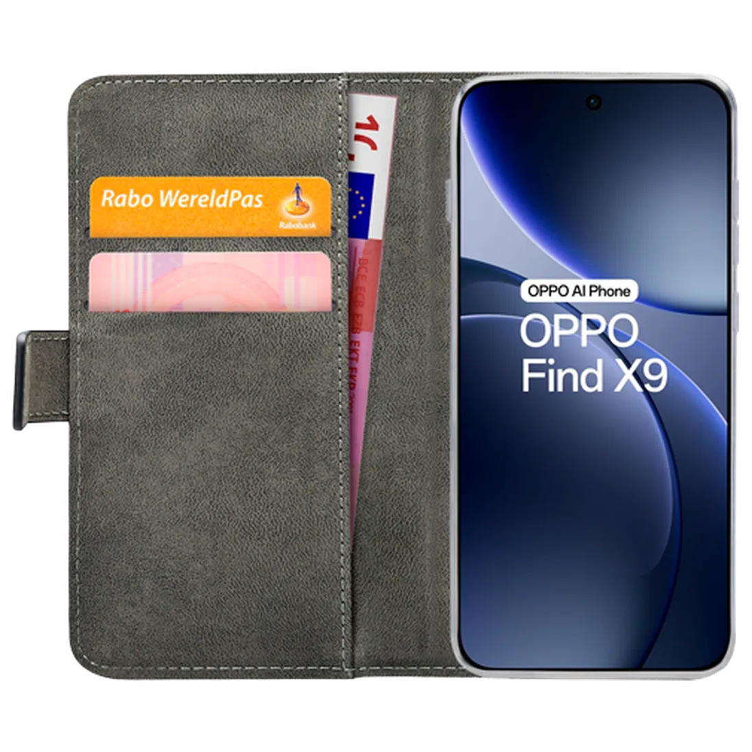 Mobilize Mobilize PU-Leer Book Case Zwart voor OPPO Find X9
