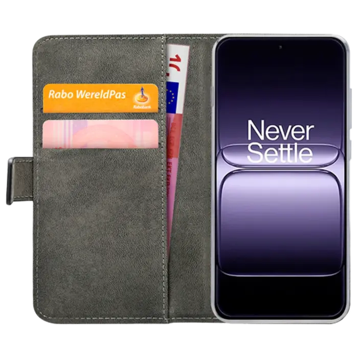 Mobilize Mobilize PU-Lederen Book Case Zwart voor OnePlus 15