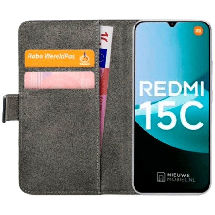 Mobilize Mobilize PU-Leer Book Case Zwart voor Xiaomi Redmi 15C