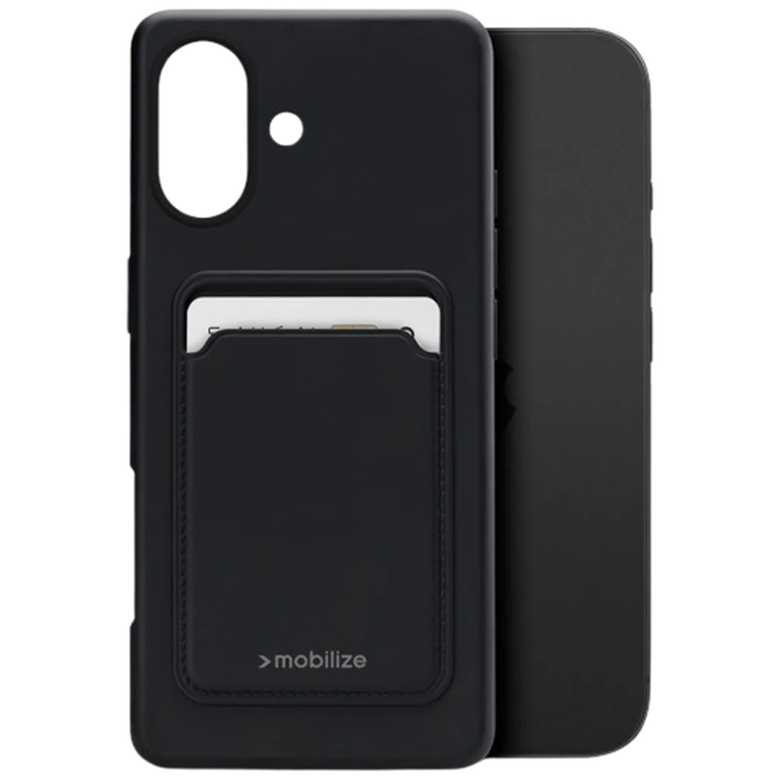 Mobilize Mobilize Cardcase TPU Back Cover Zwart voor Apple iPhone 17