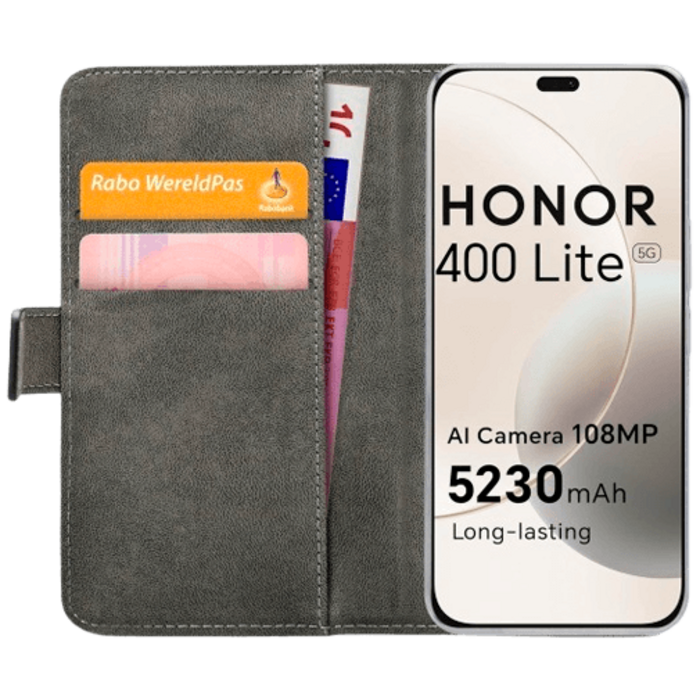 Mobilize Mobilize Classic Gelly Wallet Book Case Honor 400 Lite - Zwart