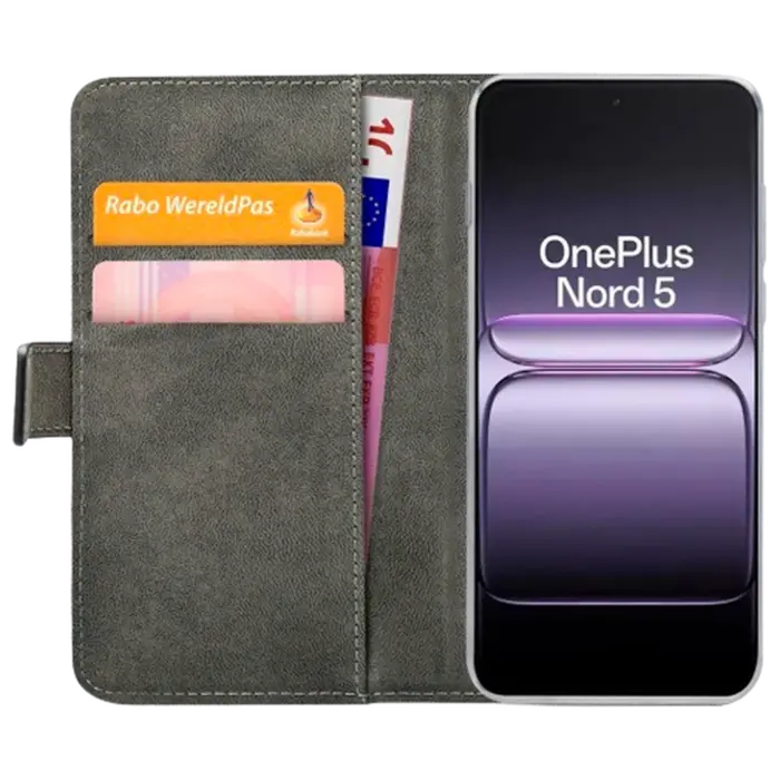 Mobilize Mobilize Classic Gelly Wallet Book Case OnePlus Nord 5 - Zwart