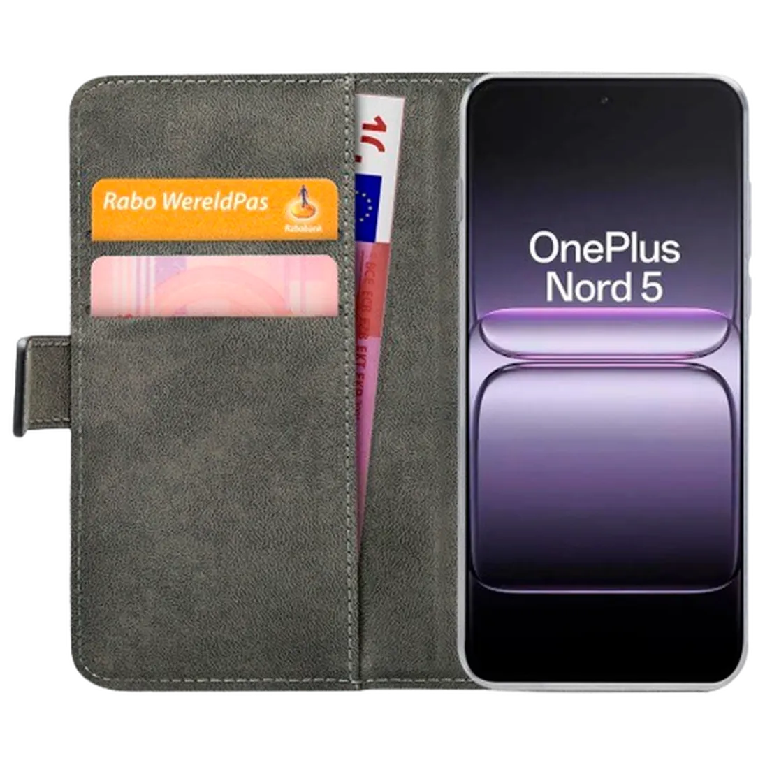 Mobilize Mobilize Classic Gelly Wallet Book Case OnePlus Nord 5 - Zwart