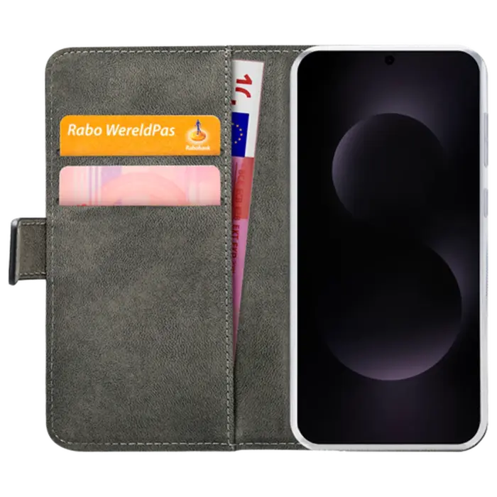 Mobilize Mobilize PU-Leer Book Case Zwart voor Samsung Galaxy S25 Edge