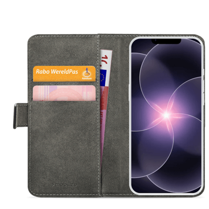 Mobilize Mobilize Classic Gelly Wallet Book Case Zwart voor iPhone SE 4 / 16e / 17e