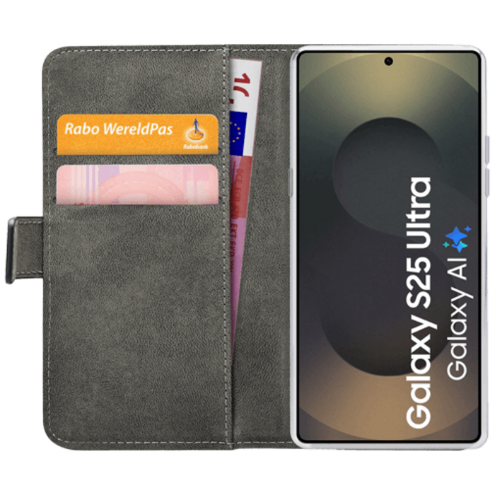 Mobilize Mobilize PU-leer Book Case Zwart voor Samsung Galaxy S25 Ultra
