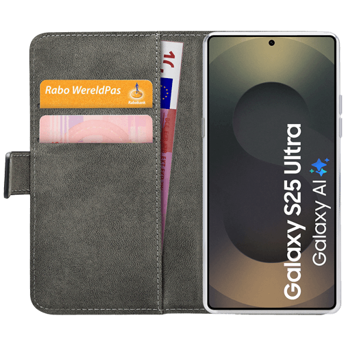 Mobilize Mobilize PU-leer Book Case Zwart voor Samsung Galaxy S25 Ultra