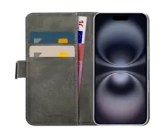 Mobilize Mobilize PU-leer Book Case Zwart voor Apple iPhone 16