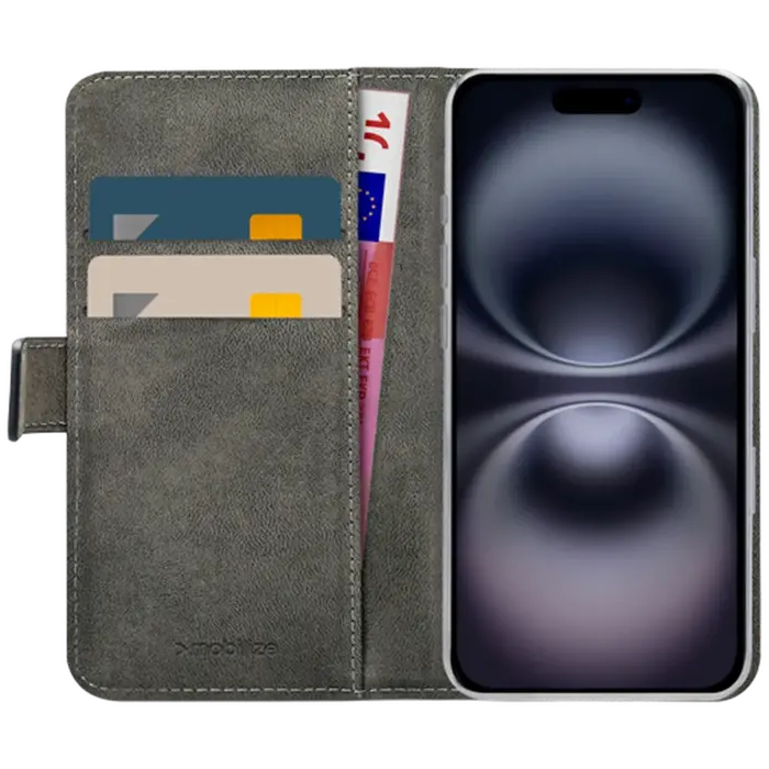 Mobilize Mobilize PU-leer Book Case Zwart voor Apple iPhone 16