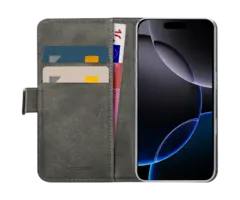 Mobilize Mobilize PU-leer Book Case Zwart voor Apple iPhone 16 Pro
