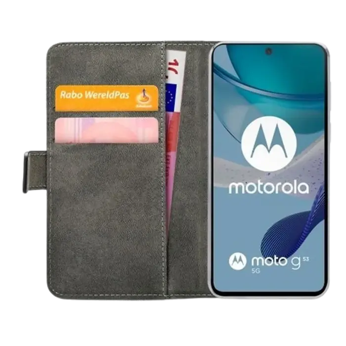 Mobilize Mobilize PU-leer Book Case Zwart voor Motorola Moto G53