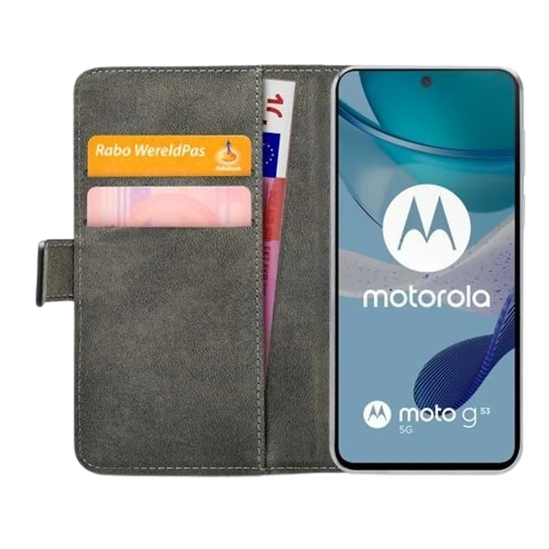 Mobilize Mobilize PU-leer Book Case Zwart voor Motorola Moto G53